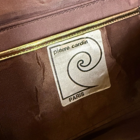 Vintage 1970s Pierre Cardin Paris Brown Leather Handbag / Shoulder Bag - Picture 7 of 7
